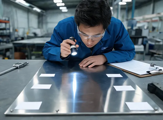 Stainless plate inspection table