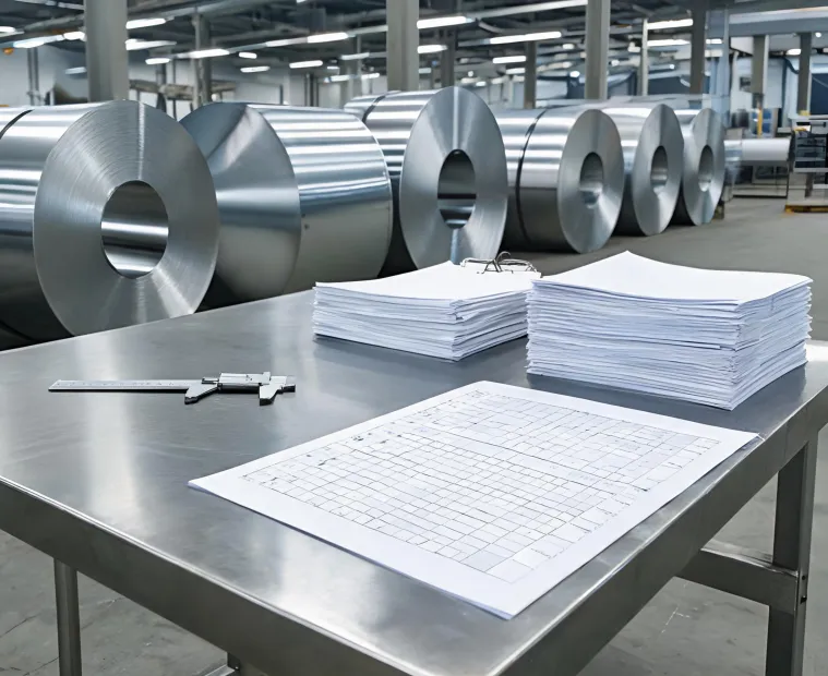 Stainless steel service planning desk